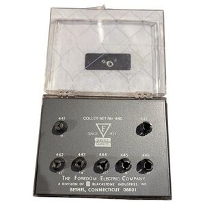 Vintage Foredom Collet Set No. 440 Set Of (7) Wood Carving Tool Collets